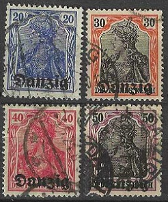 Danzig #4 - 7  1920
