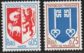 Francia #1142 y #1144  1965   Nuevas NH