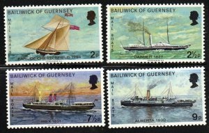 Guernsey #64 - 67 1972 Serie completa Nuevas NH "Barcos de correo"