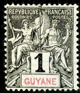 Guyana francesa #32 1892 Nueva (Hinged)