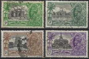 India #142 - 145 1935 "25 años del reinado de Jorge V"
