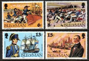Isla de Man #158 - 161   1979  Serie completa Nuevas NH "Cap. John Quilliam Batalla de Trafalgar"