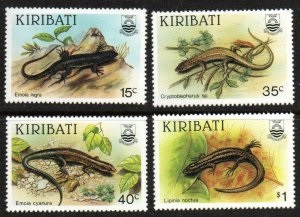 Kiribati  #491 - 494  1986  Serie completa Nueva (Hinged)  «Gecos»