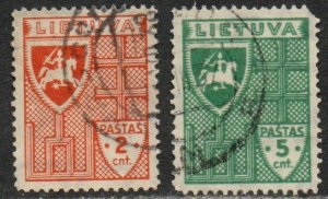 LITUANIA #296 - 297 1934 serie completa