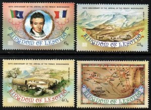 Lesoto #408 - 411  1983 Serie completa Nuevas NH "150 años de la llegada de los misioneros franceses"