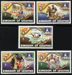 Lesoto #439 - 443   1984  Serie completa  Nueva NH "XXIII Olimpiada Los Ángeles 84"
