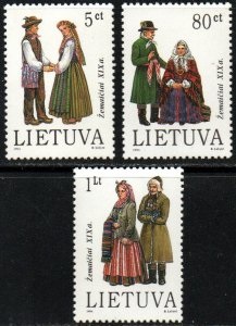 Lituania #493 - 495  1994  Serie completa Nuevas NH