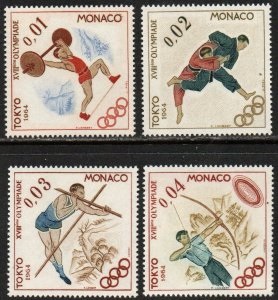 Monaco #592 - 595 1964  Serie completa  Nuevas NH