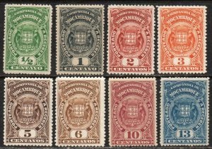Mozambique, Compañía de #J31 - J38   1919  Nuevas (Hinged)