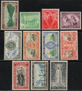 Nueva Zelanda  #247 - 257  1946  Serie completa Nuevas (Hinged)