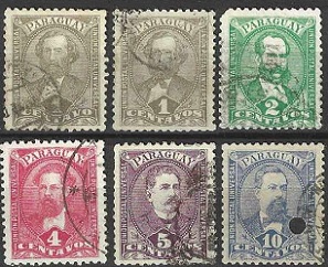 PARAGUAY #32 - 37 1892