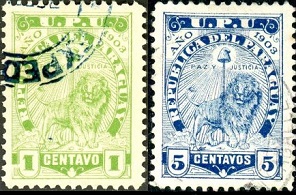 PARAGUAY #84 y #86 1903