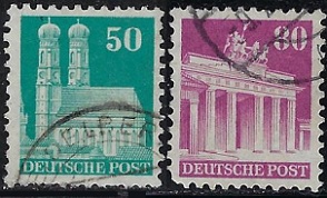 Alemania #653 y #655  1948