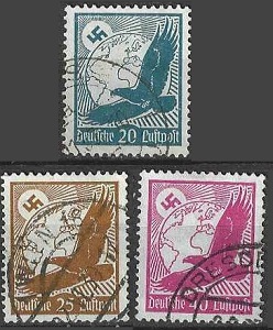 Alemania III Reich #C48 y #C50 - C51 1934 «Aguila y swastika»