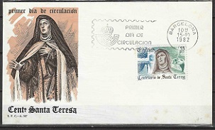 España #2302 1982 F.D.C. "Centenario de Santa Teresa"
