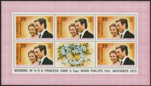 Granada #516 1973 Pliego Nueva "Boda real de la princesa Ana"