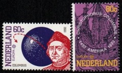 Holanda #812 - 813  1992  Serie completa Nuevas NH "500 años del descubrimiento de America"