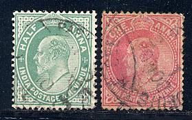 India #78 - 79  1906  Serie completa