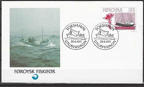 Islas Feroe  #25  1977 F.D.C. "Flota pesquera"