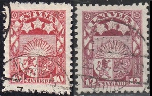 Letonia   #118 - 119   1923