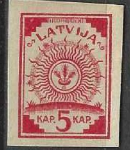 Letonia #3  1919  Nueva (Hinged)