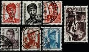 Saar Protectorado francés #191 - 196 y  #198  1948