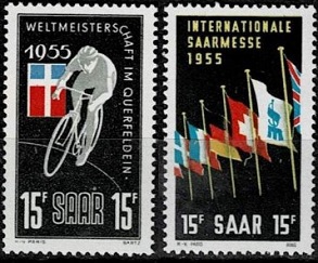 Saar #253 y #255  1955 Nueva NH