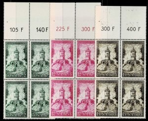 Saar #B111 - B113  1956 Serie completa en cuadro Nuevas NH "Monumento Winterberg"