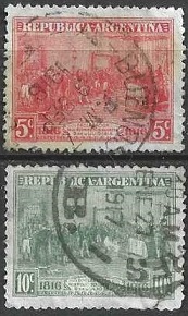 Argentina  #220 - 221   1916