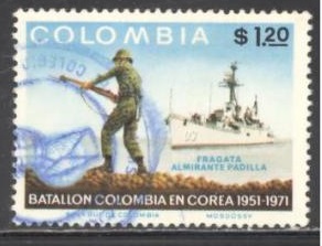 COLOMBIA #804 1972 "Batallón Colombia en Corea"