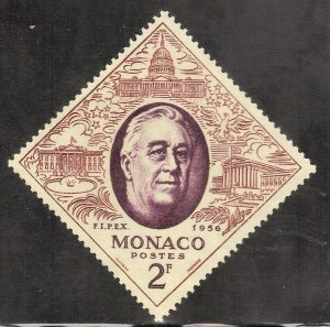 Monaco #355 1956 Nueva (Hinged) "F.D. Roosvelt"