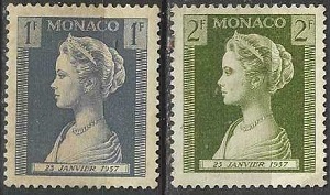 Monaco #391 - 392 1957 Nuevas con y sin goma