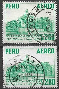 PERU #C209  1966 Matasellos de Arequipa y Chiclayo