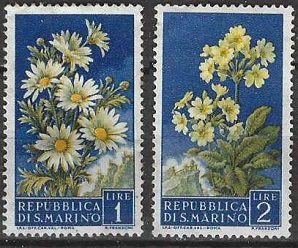 San Marino #394 - 395 1956 Nuevas NH
