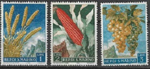 San Marino #416 - 418   1958  Nuevas (Hinged)