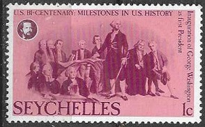 Seychelles #370   1976  Nueva NH "Bicentenario de la independencia de Estados Unidos"