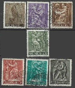 Vaticano #423-428 y #432 1966