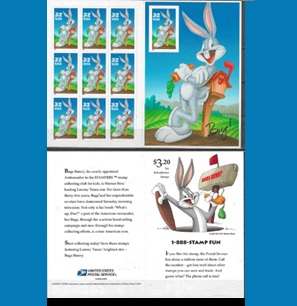 ESTADOS UNIDOS # 3137  1997 Tarjeta maxima + Bloque de 8 "Bugs Bunny"