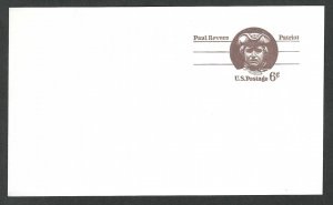 Estados Unidos Sc# UX58 1971 Entero postal Nuevo "Paul Revere"