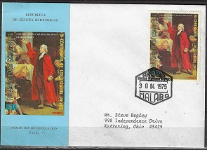 Guinea Ecuatorial Mi#559 1975 FDC "George Washington, Bicentenario de la independencia de Estados Unidos"