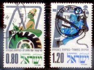 ISRAEL # 556 - 557 1975 "Seguridad ocupacional"