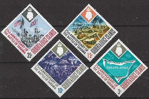 Islas Gilbert y Ellice #150 - 153   1968  Serie completa Nueva LH "25 años de la Batalla de Tarawa IIWW"