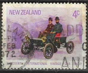 Nueva Zelanda  #489 1972 con mancha de tiempo atras