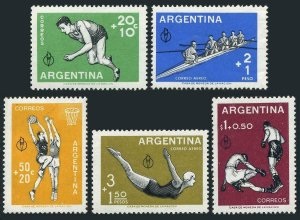 Argentina #B19 - B21 y #CB15 - CB16 1959 Serie completa Nuevas "III Juegos deportivos Panamericanos Chicago"