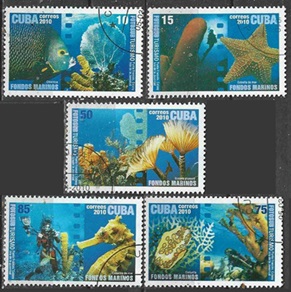 Cuba #5069 - 5070 y #5072 - 5074   2010  CTO