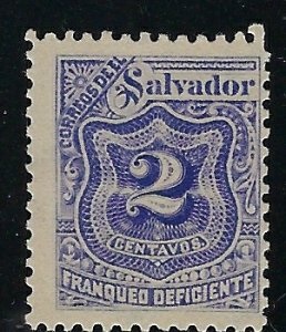 El Salvador #J34  1898