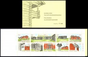 FINLANDIA  #626   1979  Booklet  Nuevo  "Casas rurales tradicionales"