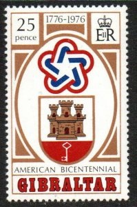 Gibraltar #329   1976  Nueva  NH