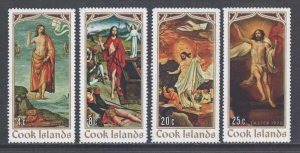 Islas Cook  #273 - 276  1969  Serie completa  Nueva  LH "Pascuas - Pinturas de la resurrección de Jesús, por Rafael, Dirk Bouts, Albert Altdorfer y  Murrillo"