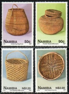 Namibia  # 830 - 833 1997  Serie completa Nueva  NH "Cestería tradicional"